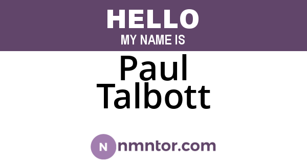 Paul Talbott