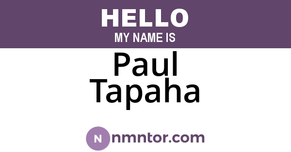 Paul Tapaha