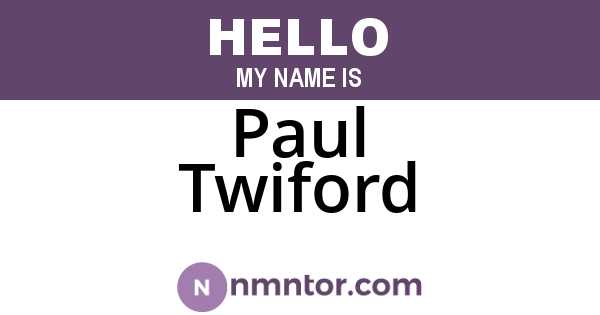 Paul Twiford
