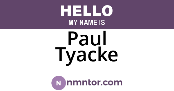 Paul Tyacke