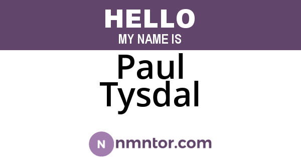 Paul Tysdal