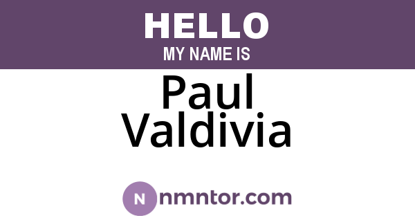 Paul Valdivia