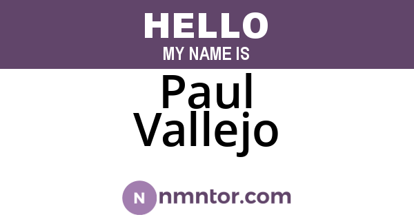 Paul Vallejo
