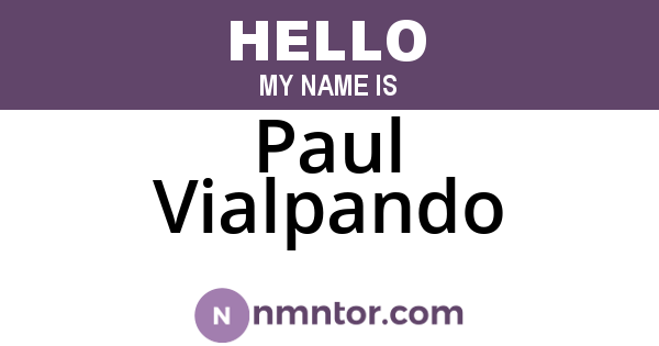 Paul Vialpando