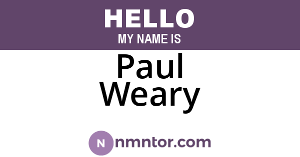 Paul Weary