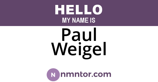 Paul Weigel