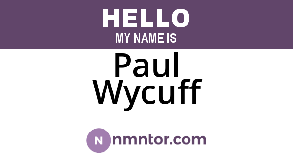 Paul Wycuff