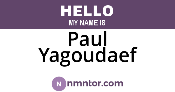 Paul Yagoudaef
