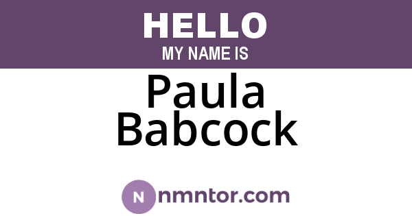Paula Babcock