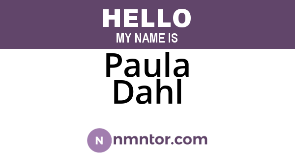 Paula Dahl