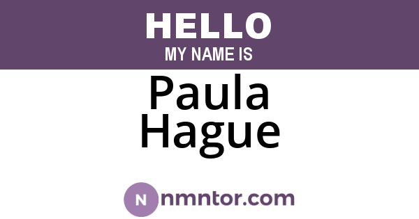 Paula Hague