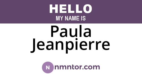 Paula Jeanpierre