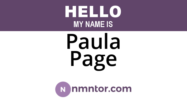 Paula Page