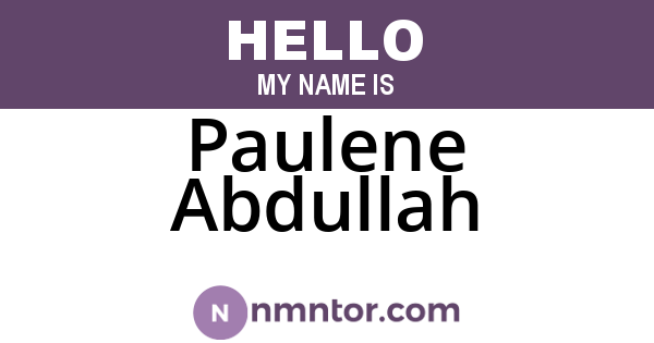 Paulene Abdullah