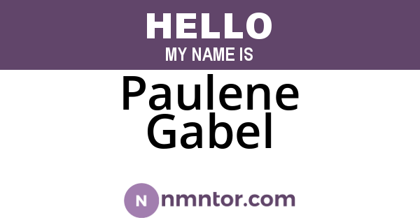 Paulene Gabel