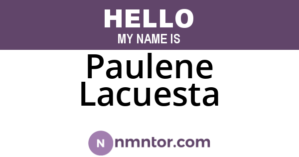 Paulene Lacuesta