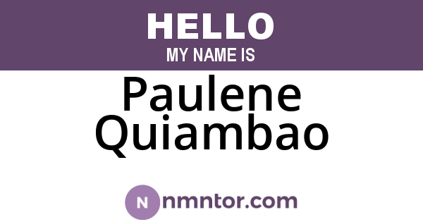 Paulene Quiambao