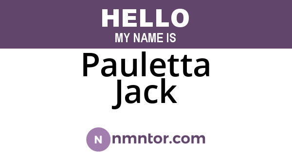 Pauletta Jack