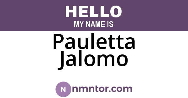 Pauletta Jalomo