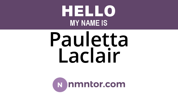 Pauletta Laclair