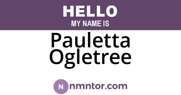 Pauletta Ogletree