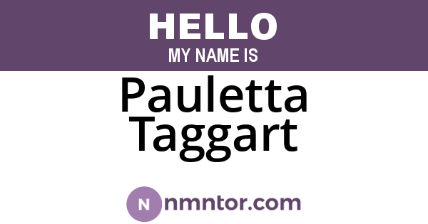 Pauletta Taggart