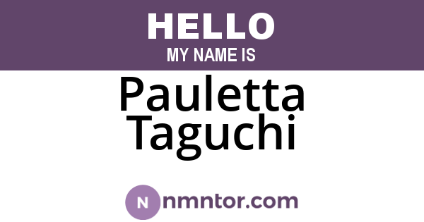 Pauletta Taguchi