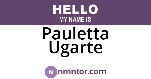 Pauletta Ugarte