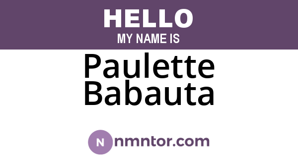 Paulette Babauta