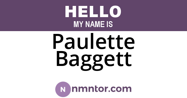 Paulette Baggett