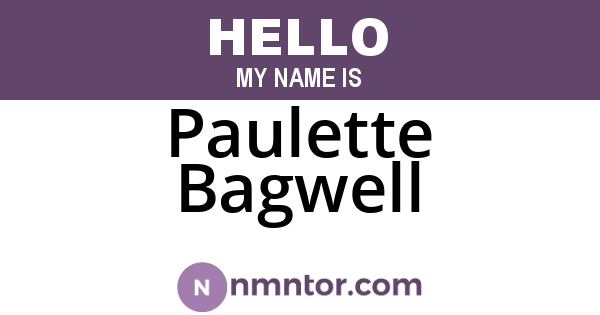 Paulette Bagwell
