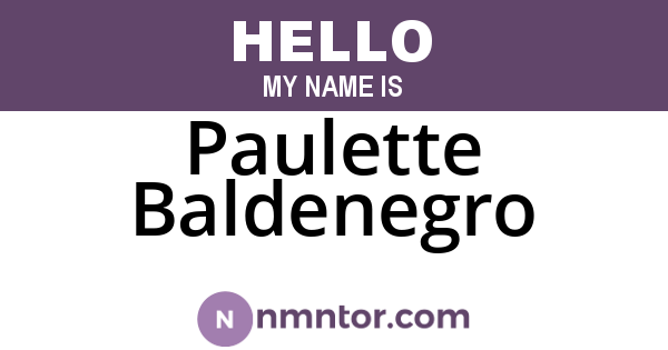 Paulette Baldenegro