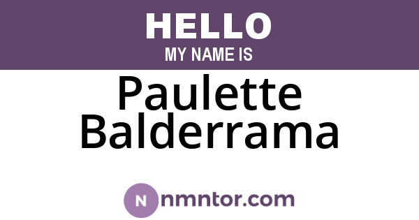 Paulette Balderrama