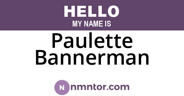 Paulette Bannerman