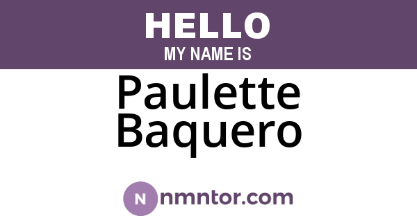 Paulette Baquero