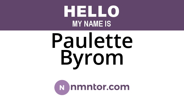 Paulette Byrom