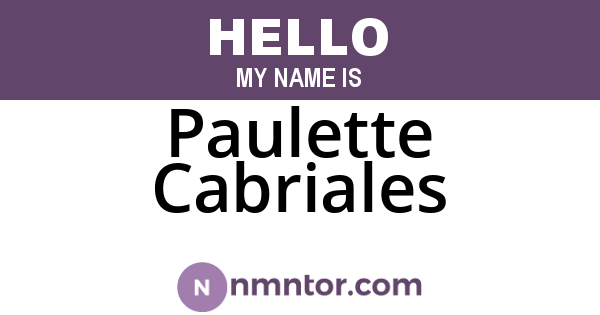 Paulette Cabriales