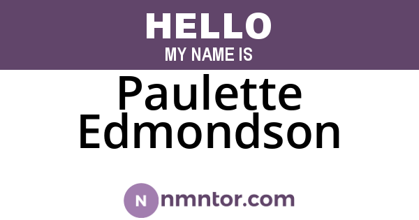Paulette Edmondson