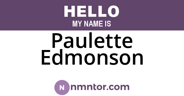 Paulette Edmonson