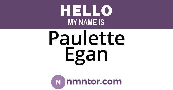 Paulette Egan