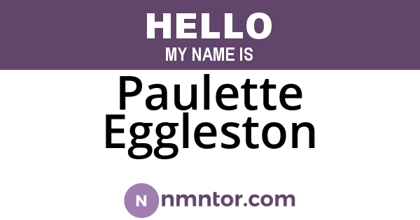 Paulette Eggleston