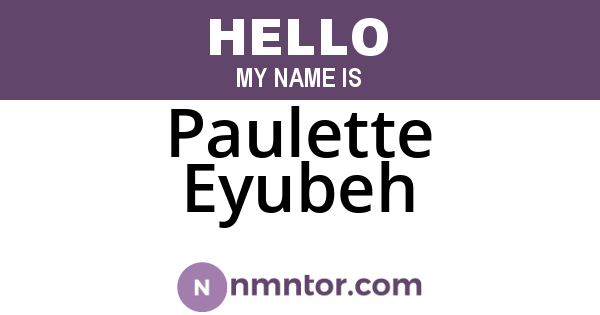 Paulette Eyubeh