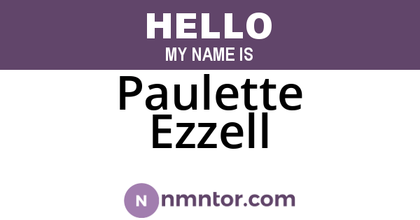 Paulette Ezzell