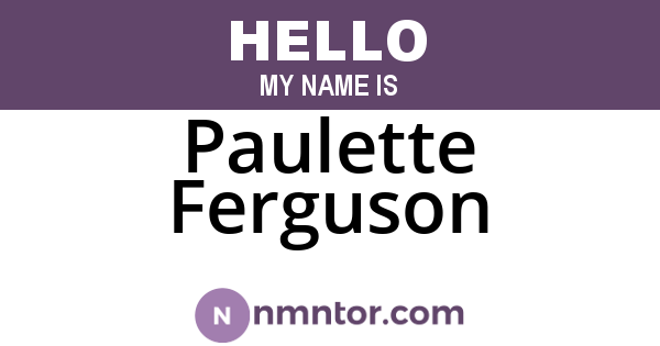 Paulette Ferguson