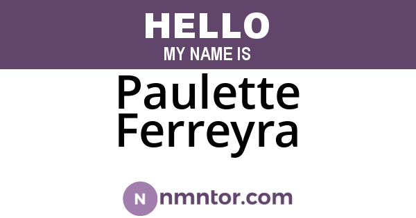 Paulette Ferreyra