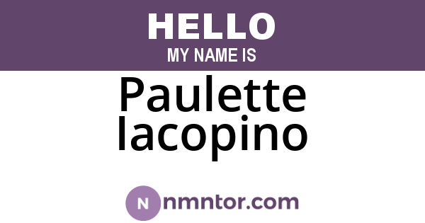 Paulette Iacopino