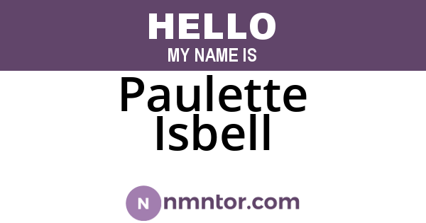 Paulette Isbell