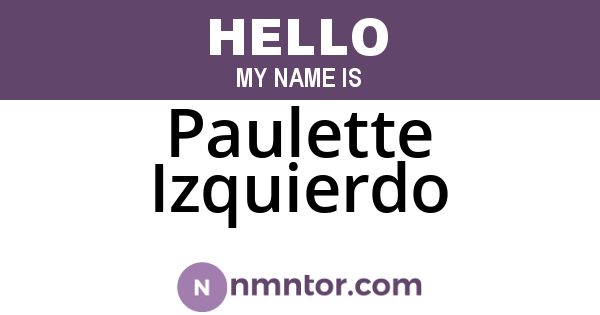 Paulette Izquierdo
