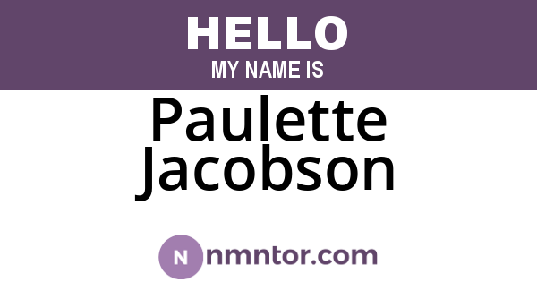 Paulette Jacobson