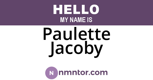 Paulette Jacoby